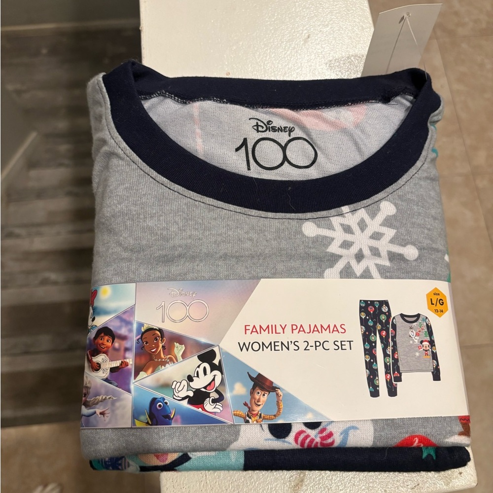 Disney 100  Pajama Set - Gray and Navy